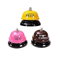 3Pieces Reception Service Rings Bells Service Bells Desk Calls Bells Metal Material Suitable For Hospitals And Offices Kitchen Bells