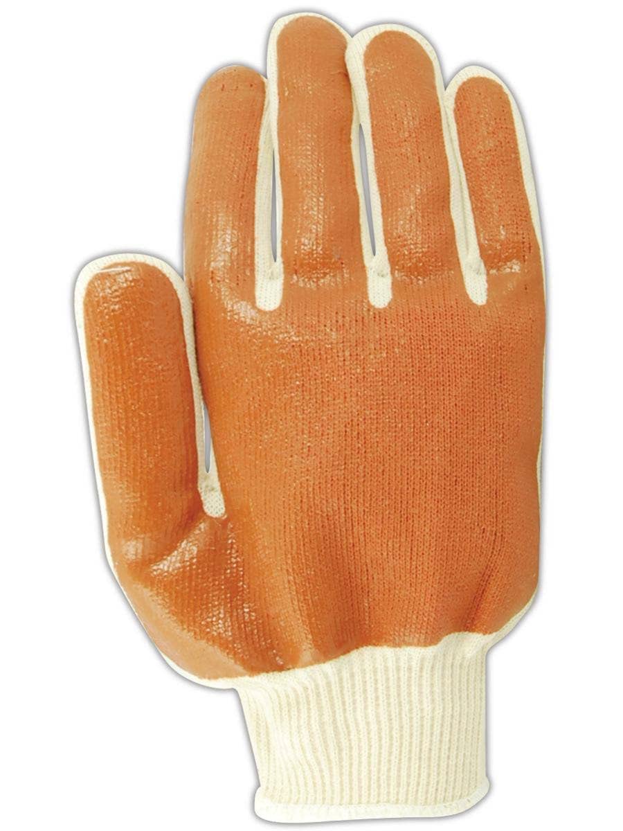 MAGID LB595 MultiMaster Nitrile Palm Coated Gloves, Ladies (Fits Medium), Natural, Men's (Fits Large) (Pack of 12)