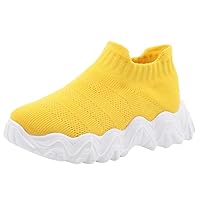 Unisex Kids Slip On Sneakers Knit Breathable Lightweight Running Shoes Sock Shoes