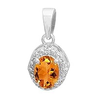 Multi Choice Oval Shape Gemstone 925 Sterling Silver Solitaire Vintage Pendant Jewelry Gift for HER