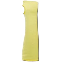 MAGID KEV14TS CutMaster Kevlar Machine Knit Protective Sleeves with Thumb Slot, Yellow, 14