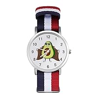 Cool Avocado in Raincoat Men's Watches Minimalist Fashion Business Casual Quartz Wrist Watch for Women