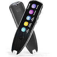 Pen Scanner and Reader,Smartpen,Real Time Book Reader Scanning Pen with LCD Touchscreen, 112 Language Digital Reader Pen Voice Language Translator Device, Speech and Scan to Translate