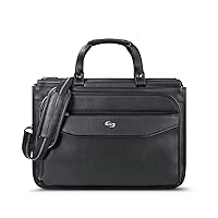 Solo Harrison 16 Inch Triple Compartment Laptop Briefcase, Black