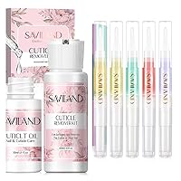 Saviland Cuticle Remover and Cuticle Oil Kit and Cuticle Oil for Nails