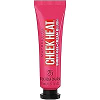 Maybelline Cheek Heat Gel-Cream Blush Makeup, Lightweight, Breathable Feel, Sheer Flush Of Color, Natural-Looking, Dewy Finish, Oil-Free, Fuchsia Spark, 1 Count