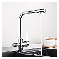 Black Kitchen Faucet, Brass Pure Water Cold and hot Sink Mixer, Faucet Deck Installation, Two Handed Handle, Pure Water Filter, Faucet Crane,Kitchen Faucet