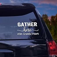 Gather Here with Grateful Hearts Adhesive Vinyl Wall Stickers for Home Nursery, Positive Wall Decal Sticker for Women, Men Teen Girls Office Dorm Door Wall Decor.