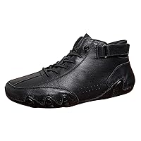 Men's Ankle Boots Casual Dress Boot Oxfords Mens Shoes High Top Lace Up Hook Loop Sport Shoes Aolid Color Casual Shoes Mens Plus Size Ankle Boots Ankle Boots