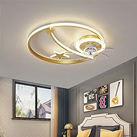 Chandelieres Ceiling Light with Fan Child Room Fan Chandelier 3 Color Fan Ceiling Light Remote Control Timing Function Fan Light Blade 3-Speed Variable for Bedroom Living Room Interesting Life/
