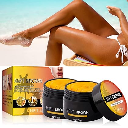 2PCS Brown Tanning Gel, Intensive Tanning Luxe Gel, Brown Tanning Accelerator Cream, Tan Accelerator for Outdoor Sun, Dark Tanning Cream Achieve a Natural Tan Skin