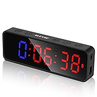 Portable Gym Timer, Fitness Timer Clock with Built-in Powerful Magnet, Large LED Digital Anti Vertigo Display, Home Gym Accessories Upgraded Workout Timer for Gym Home Garage Schools (Green)…