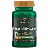 Phosphatidylserine Memory Brain and Cognitive Health Support Phospholipid Triple-Strength Complex Supplement 300 mg 30 Capsules