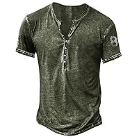 Dudubaby Men's Short Sleeve Graphic and Embroidered Fashion T-Shirt Spring and Summer Short Sleeve Printed