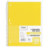 Mead Spiral Notebook, 1-Subject, Graph Ruled Paper, 7-1/2