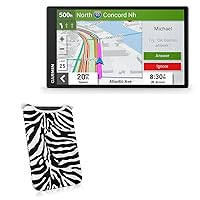BoxWave Case Compatible with Garmin DriveSmart 76 - Zebra Plush SlipSuit, Animal Print Padded Soft Sleeve