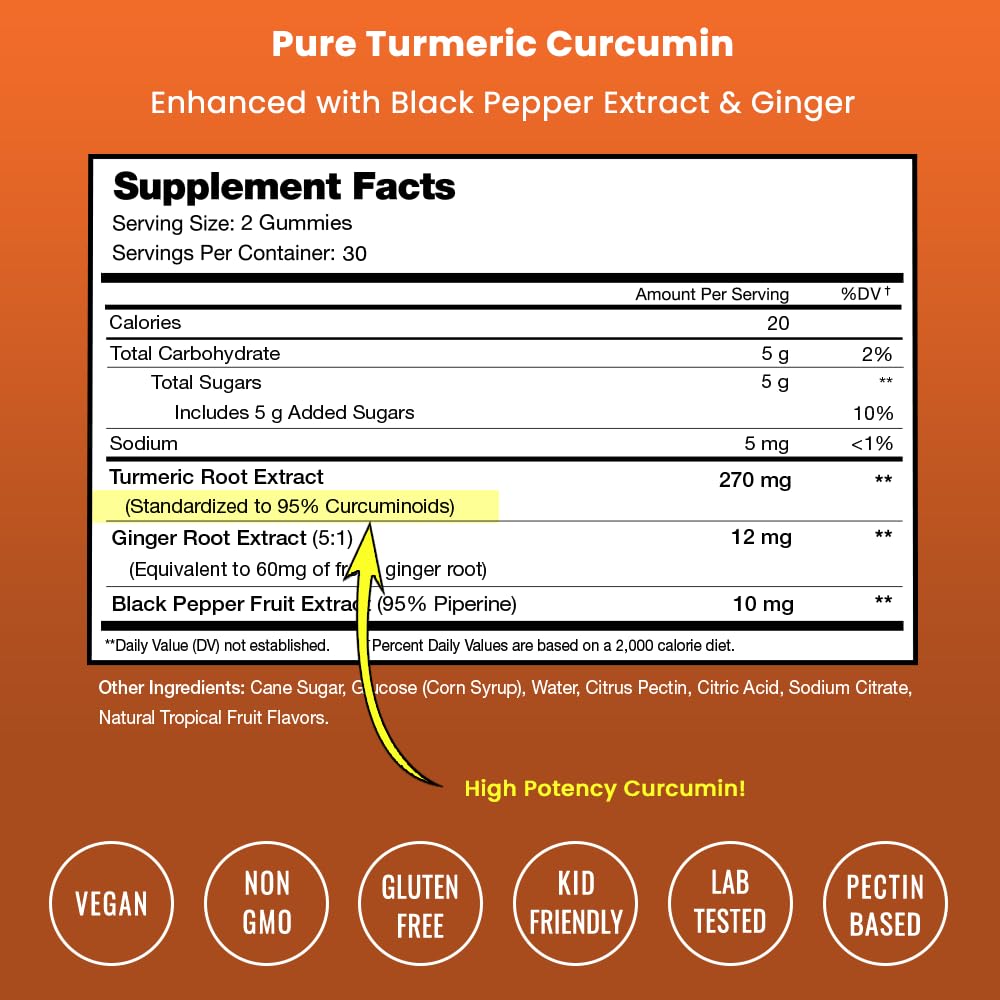 NutraChamps Tart Cherry Gummies and Turmeric Gummies 2 Pack Bundle