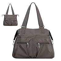 Nylon Tote Bag for Women Shoulder Tote Bag with Zipper Waterproof Nylon Purse and Handbags Lightweight Hobo Bag