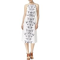 Womens Cotton Embroidered Shift Dress