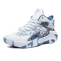 Men's Fashion High-top Basketball Shoes Shock-Absorbing Non-Slip Wear-Resistant Outdoor Training Shoes