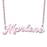 Rose Gold Name Necklace of Plated Personalized Gift for Women Girls Couple