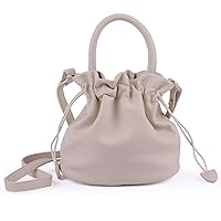 PETITCHOU Shoulder Bag, Pouch, Handbag, 2-way, Pleat, Diagonal, Compact, Small, Lightweight, Minimalist, Travel, Korean, PU Leather