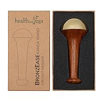 SoulGenie HealthAndYoga™ BronzEase Kansa Foot Massager - Kansa Wand Ayurveda Benefits of Bronze - Massage Wand to Restore Luster Through Detoxification (Stick - Smooth)