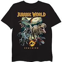 Jurassic World Boys Dominion Raptor & T-rex Running T-Shirt