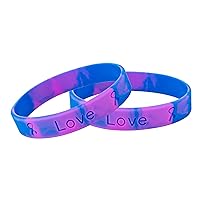 Fundraising For A Cause Purple & Blue Silicone Bracelet Pediatric Stroke Awareness Bracelet Rheumatoid Arthritis Awareness Bracelets