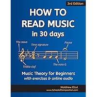How to Read Music in 30 Days: Music Theory for Beginners - with exercises & online audio (Practical Music Theory) How to Read Music in 30 Days: Music Theory for Beginners - with exercises & online audio (Practical Music Theory) Paperback
