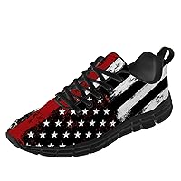 American Flag Shoes for Men Women Running Shoes Athletic Walking Tennis Patriotic Sneakers Gifts for Girl Boy