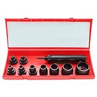 1001-05 WAD Punch Set with Centre Punch Imperial | 9 Precision Punches ¼ Inch to 1 Inch | Rubber Leather Plastic Felt Cork | Cut Precise Circular Discs Washers | Professional