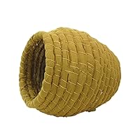 Pet Products Bird Nest Handwoven Straw House for Parakeets Cockatiels Parrot Budgie Or Small Pet (XL, Yellow)