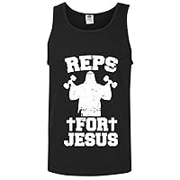 Minty Tees Reps for Jesus Mens Workout Tank Top