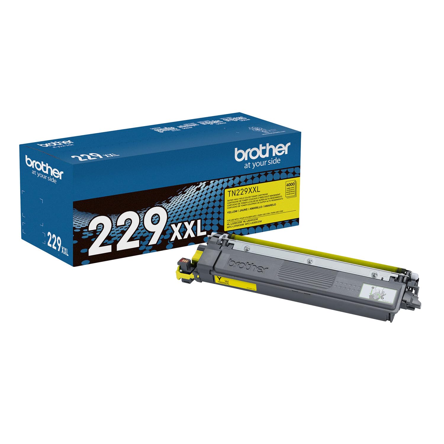 Brother Genuine TN229XXLY Yellow Super High Yield Printer Toner Cartridge - Print up to 4,000 Pages (1)