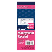 Adams Money and Rent Receipt Book, 2-Part, Carbonless, 2.75 x 7.19 Inch, 50 Sets, White and Canary (DC2701)