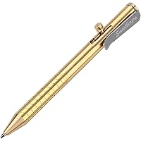 SMOOTHERPRO Solid Brass Bolt Action Pen Compatible with Fisher Space SPR Refill Weight Balanced for Tremor Parkinson Arthritic Signature Natural (FSR011)