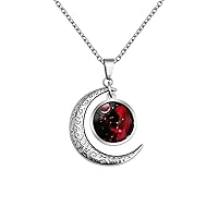 LEJAHAO Zodiac Sign Necklace Women Men with Charms Pendant Constellations Zodiac Sign Moon Star Rapper Luna Fashion Jewellery Necklace Simple Hip Hop Medallion Zodia Necklace Chains for Men Boys