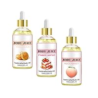 Body Juice Oil Peach Perfect, Body Juice Oil, Body Juice Oil Strawberry Shortcake, Strawberry Shortcake Body Oil, Body Juice Oil Scent Strawberry, Body Juice Oil Cinnamon Bun (3Pcs Mixed)