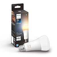Philips Hue Smart 100W A21 LED Bulb - White Ambiance Warm-to-Cool White Light - 1 Pack - 1600LM - E26 - Indoor - Control with Hue App - Works with Alexa, Google Assistant and Apple Homekit