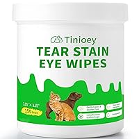 Dog Eye Wipes for Dogs & Cats - 150pcs | Larger & Thicker Gentle Tear Stain Remover Wipes for Discharge, Mucus Secretions and Crust | Presoaked & Textured Dog Wipes for Eyes, Face and Wrinkle
