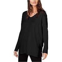 French Connection Ribbed V-Neck Sweater (Black, M)