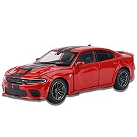 Speed and Ares SRT Hellcat 1:32 Scale Alloy Toy Car Diecast Model Decorative,Steering Suspension,Mini Vehicles Toys for Kids,Boyfriend Gift (Red)