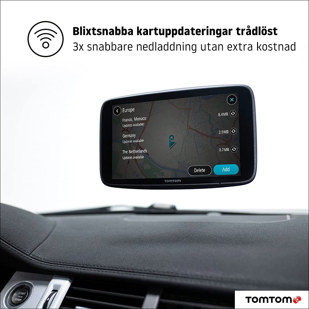 TomTom Car Sat Nav GO Discover, 7 Inch, with Traffic Congestion and Speed Cam Alerts Thanks to TomTom Traffic, World Maps, Quick-Updates via WiFi, Parking Availability, Fuel Prices, Click-Drive Mount