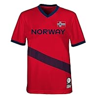 Outerstuff Youth & Kids FIFA World Cup Fan Top, Norway, Multicolor, Youth Medium-10/12
