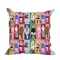 Music Love Gift Pillow Covers Home Decor, Fans Song Album Gift Merch Series Pillow Covers 18x18, Throw Pillow Covers Decorative Square Cushion Covers for Couch Bed Sofa Girls Birthday