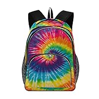 ALAZA Abstract Swirl Design Tie Dye Travel Laptop Backpack Durable College School Backpack for Boys Girls