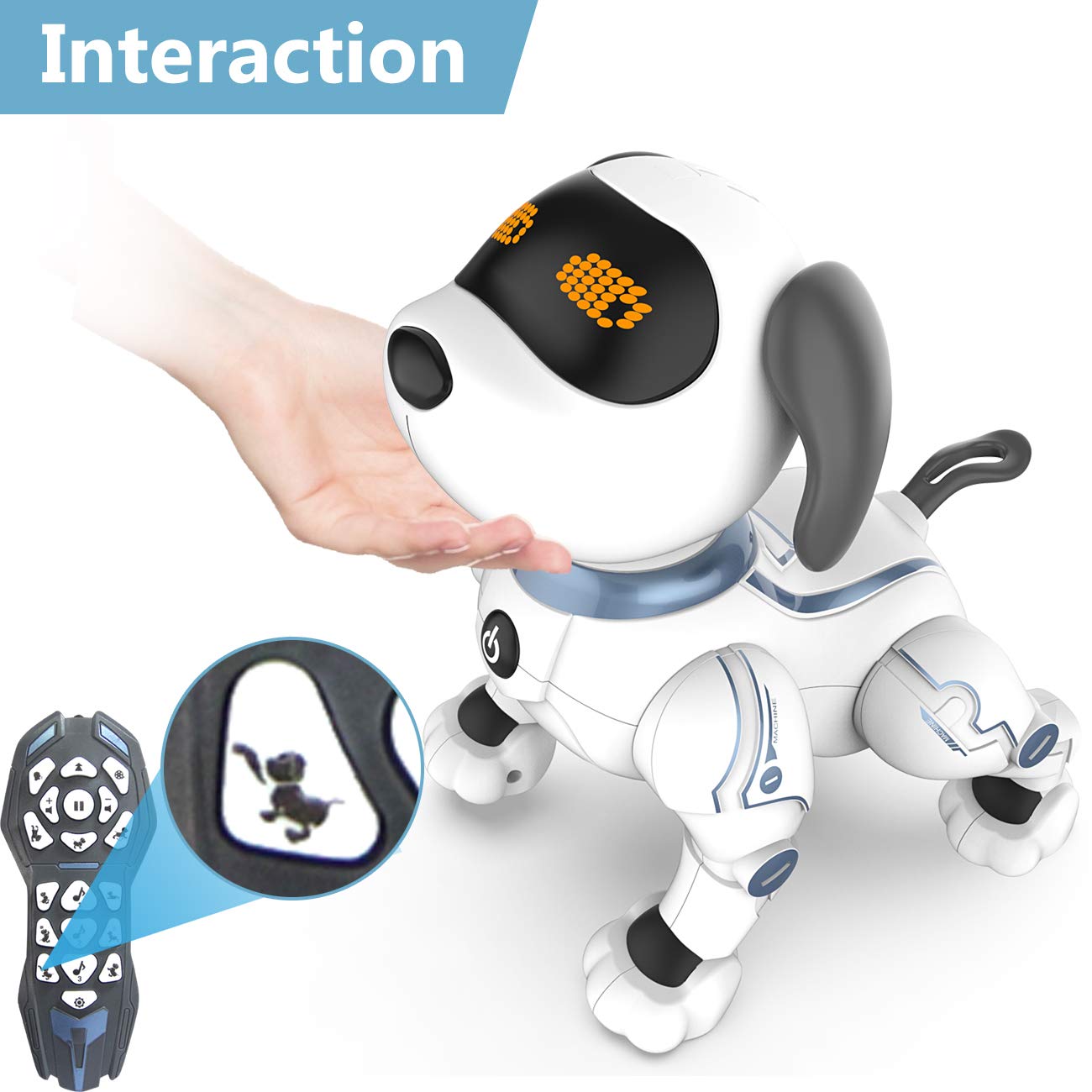 HBUDS Robot Dog Toys for Kids, Remote Control Stunt Programmable Robot Puppy Toy Dog Interactive with Commands Sing, Dance, Bark, Walk Electronic Pet Dog for Boys Girls Gifts (Remote Control)