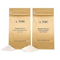 Pure Original Ingredients Potato Flour & Potato Starch Bundle, Various Sizes, Baking, Fine Ground, Flour Alternatives
