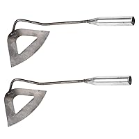Happyyami 2pcs Portable Small Hoe Garden Weeder Hand Weeder Tool Garden Hoe Mini Hand Tools Garden Hoe Tool Planting Hoe Removing rake Manual Replacement Head dig Wild Vegetables Steel